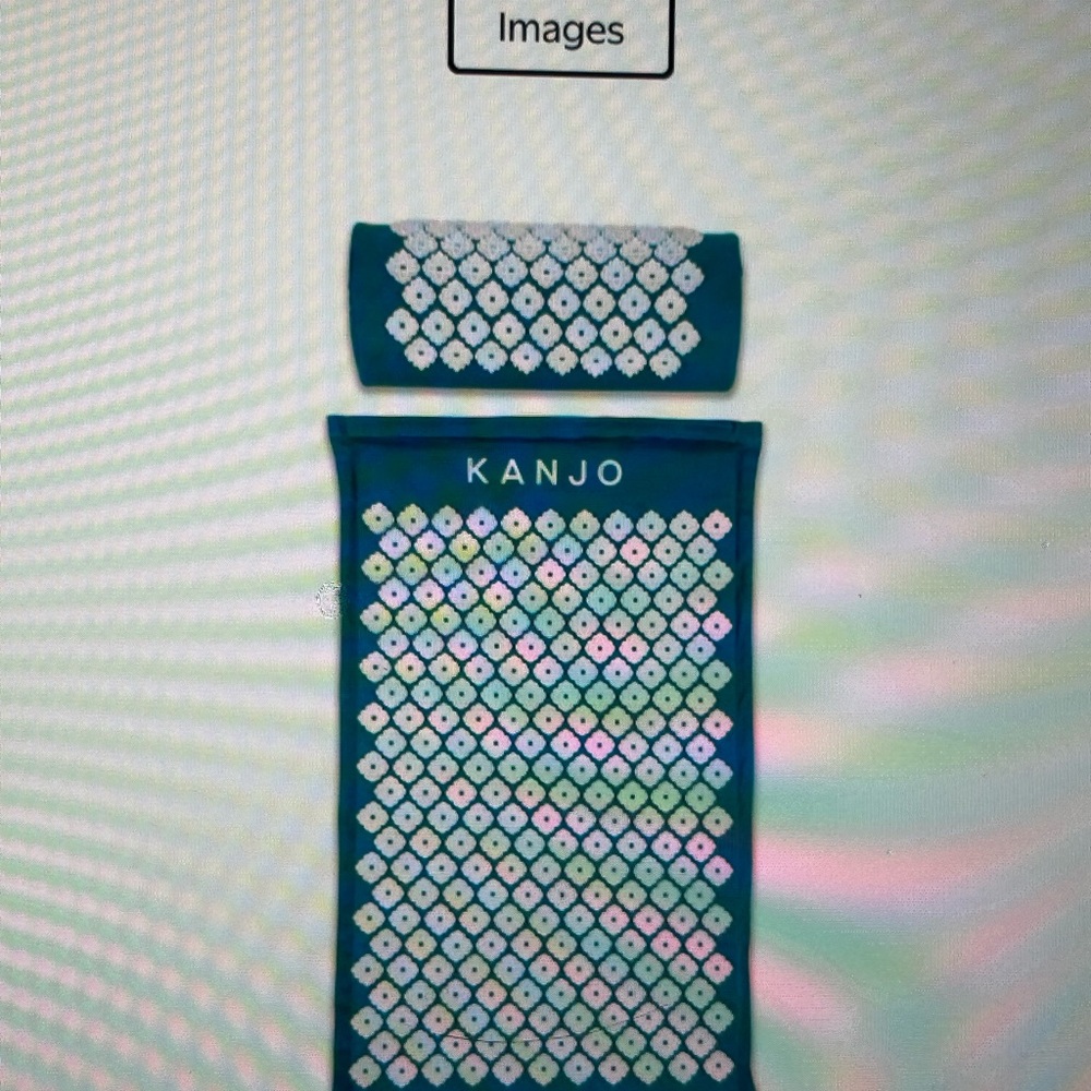 Kanjo Acupressure Mat Set in Teal and White Portable with Carry Strap! NWOT - Picture 4 of 5